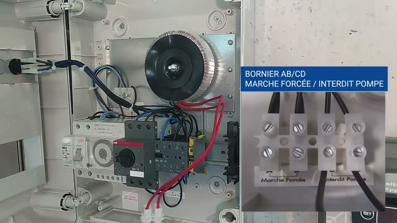 Branchement électrique d'un coffret de piscine