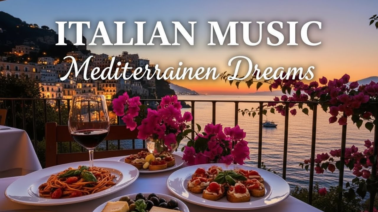🎶 Italian Vibes & Mediterranean Music 🎶 2+ Hours Scenic Amalfi Coast & Lake Como Beautiful 4K