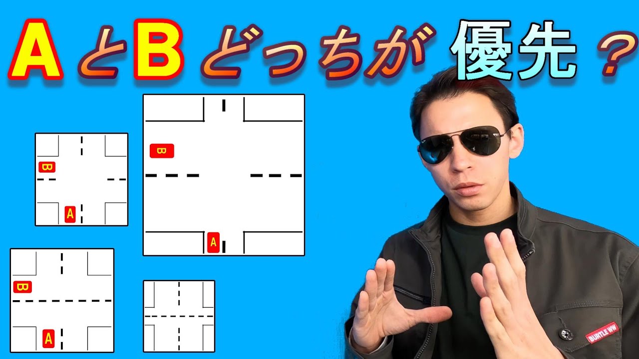 正しいルール！この交差点ではどっちが優先？　【学科6】