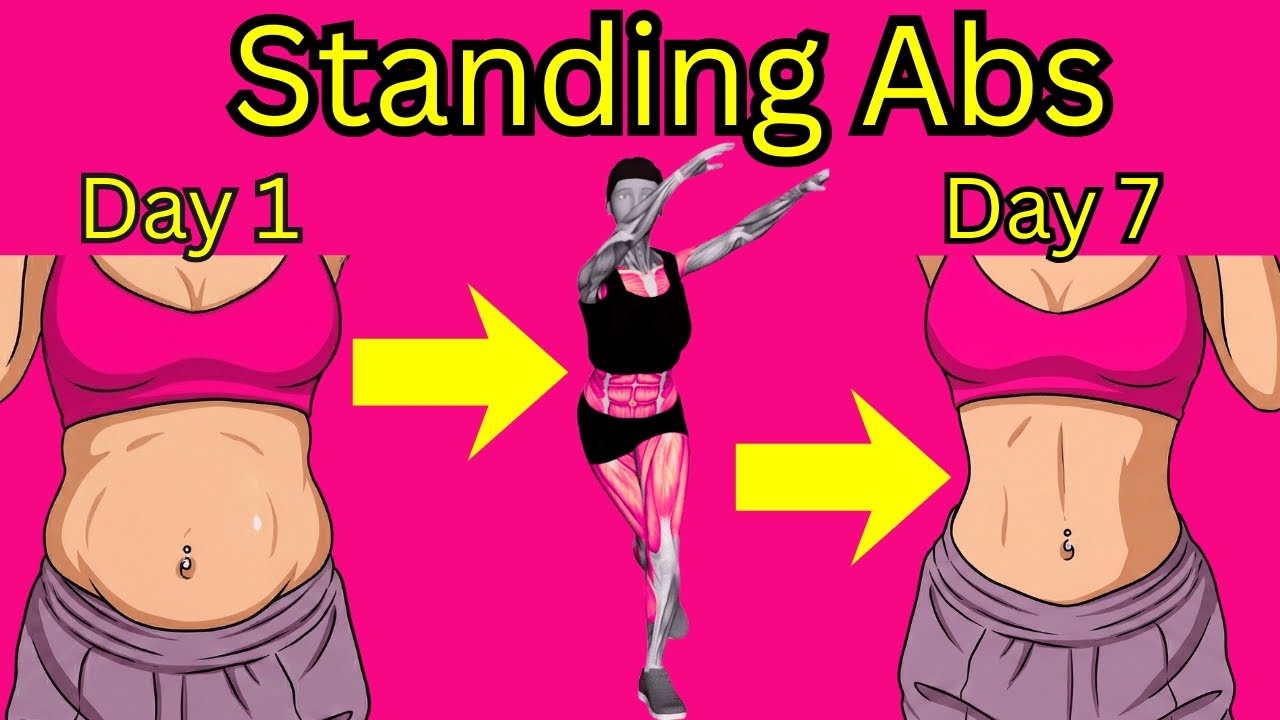 Standing Abs for Busy Moms 🔥 Burn Belly Fat, No Jumping
