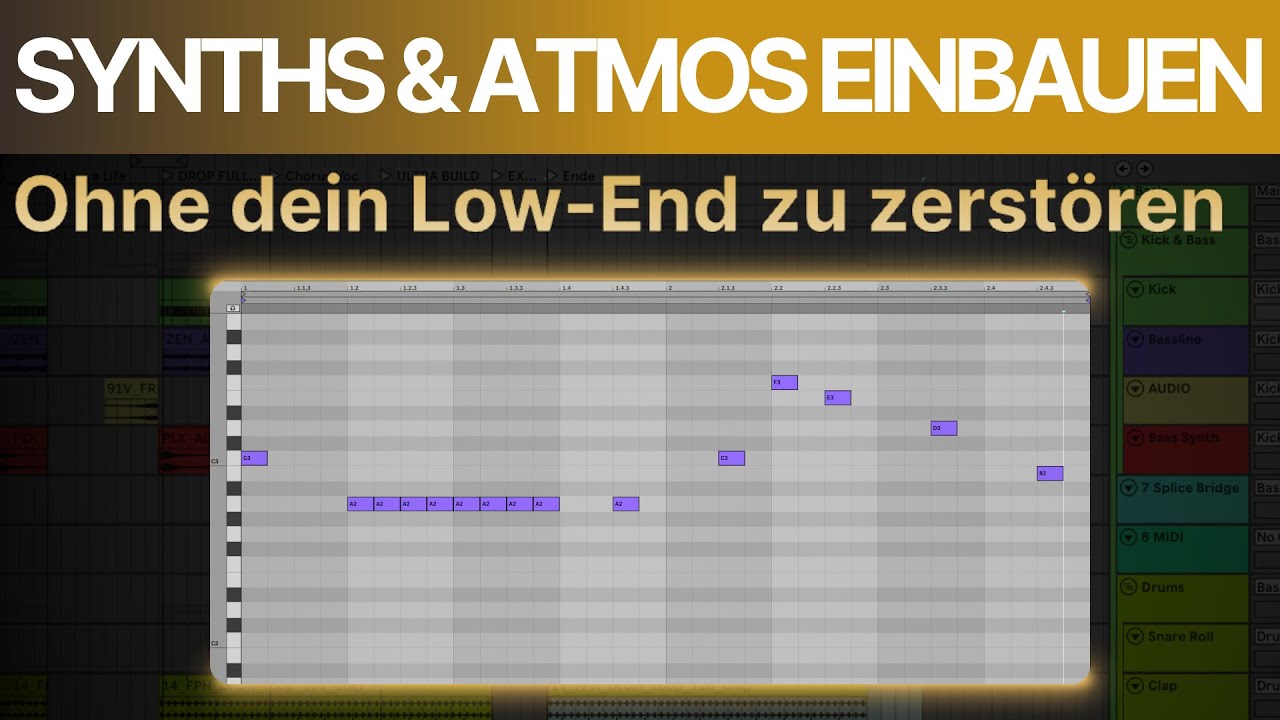 Synths & Atmos mischen, ohne dein Low End zu zerstören (Live Workflow)