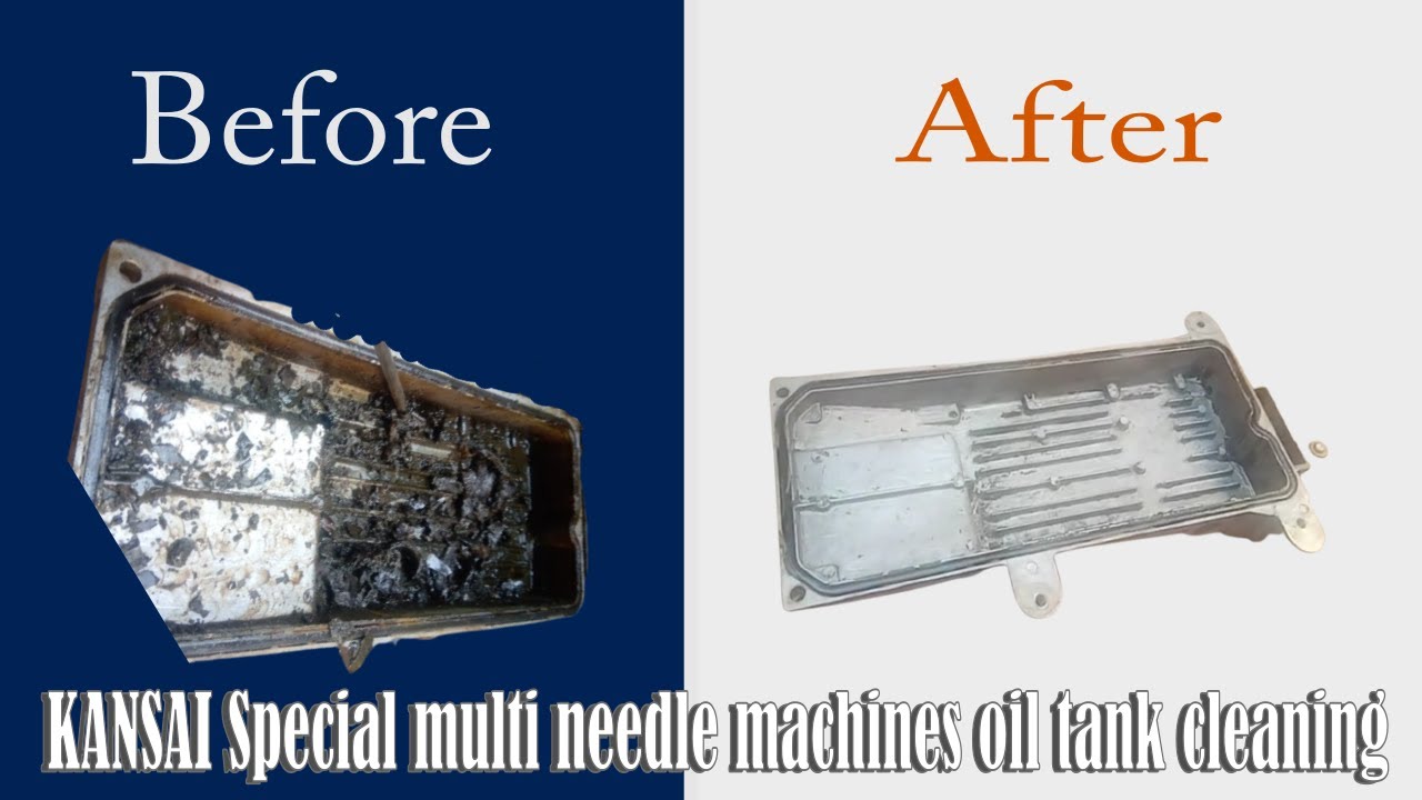 Kansai Special Multi Needle Machine Oil Tank Cleaning