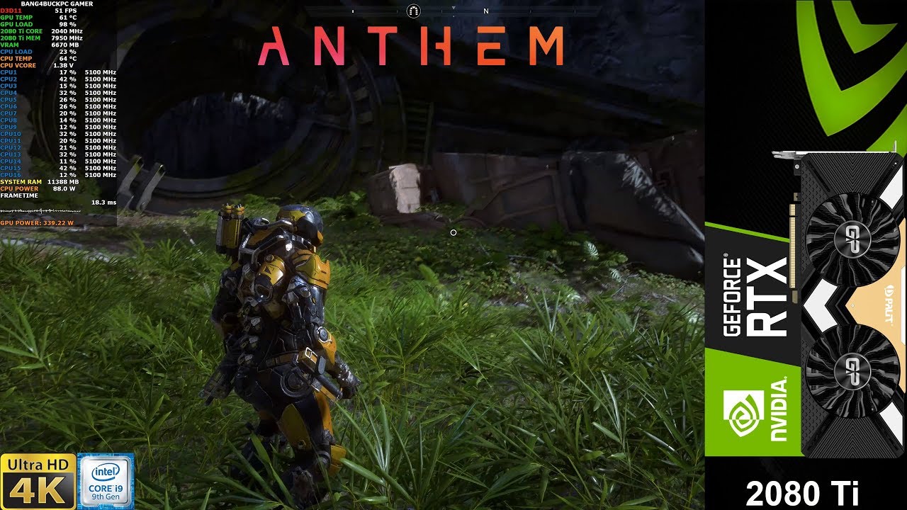 Anthem Demo Maximum Settings 4K | RTX 2080 Ti | i9 9900K 5.1GHz