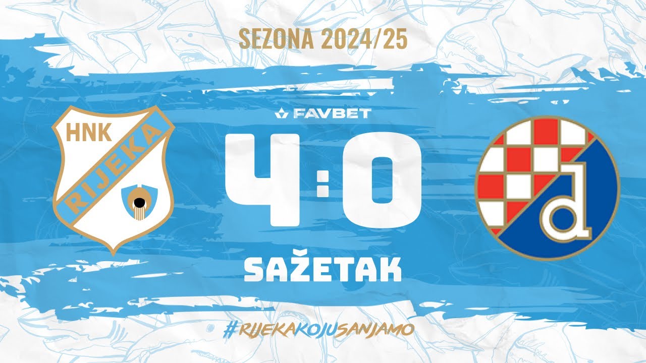Rijeka - Dinamo 4:0, sažetak, 23. kolo (2024./2025.)