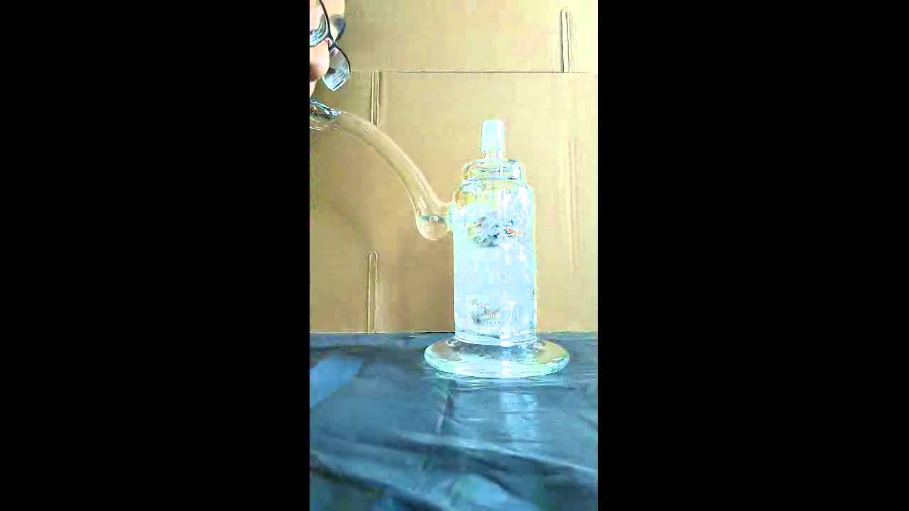 New Glass Water Pipes Glass Bong with double layer honeycomb inner tube perc and 18.8mm joint