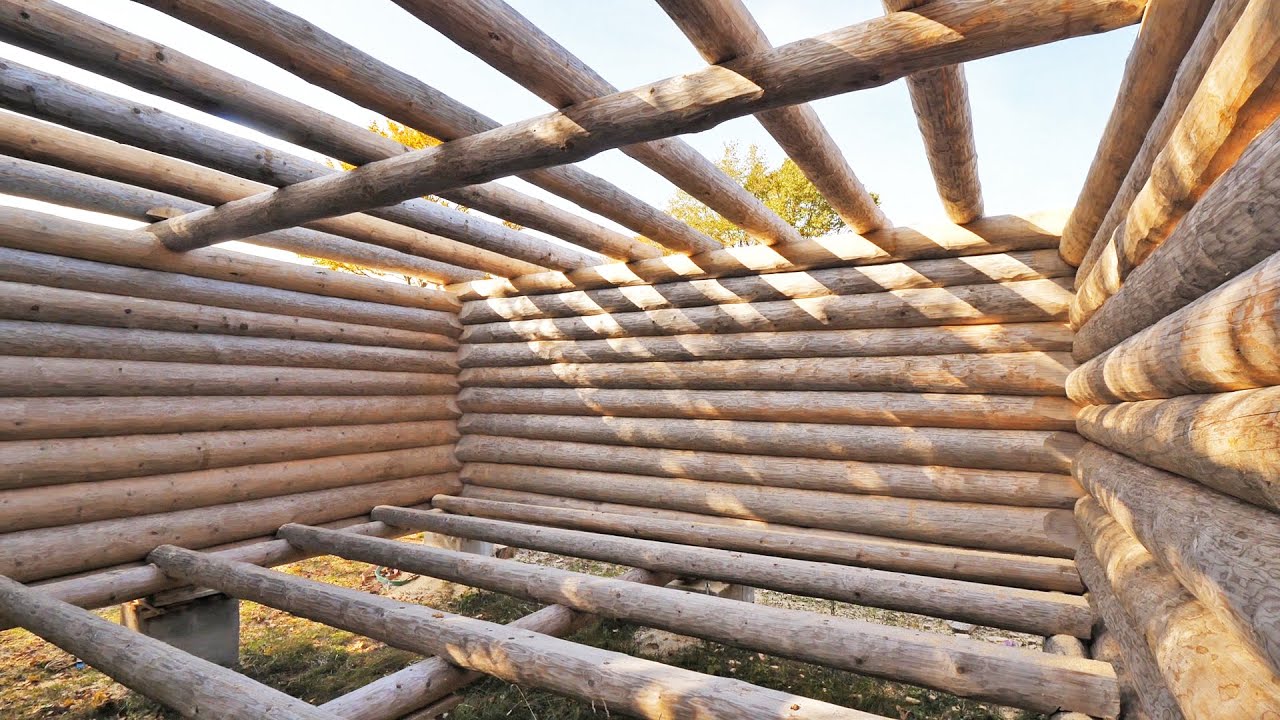 Building Off Grid Log Cabin - Ep 20 /  Second Floor Joists