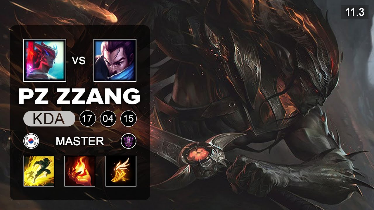 Pz ZZang Yasuo Mid vs Yone - KR Master Patch 11.3