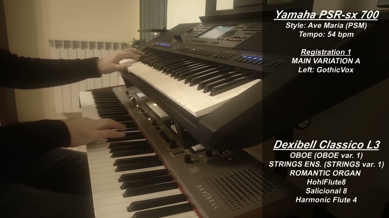 Ave Maria, Franz Schubert - Ferdinando Montecuollo on Yamaha PSR-sx 700 & Dexibell Classico L3