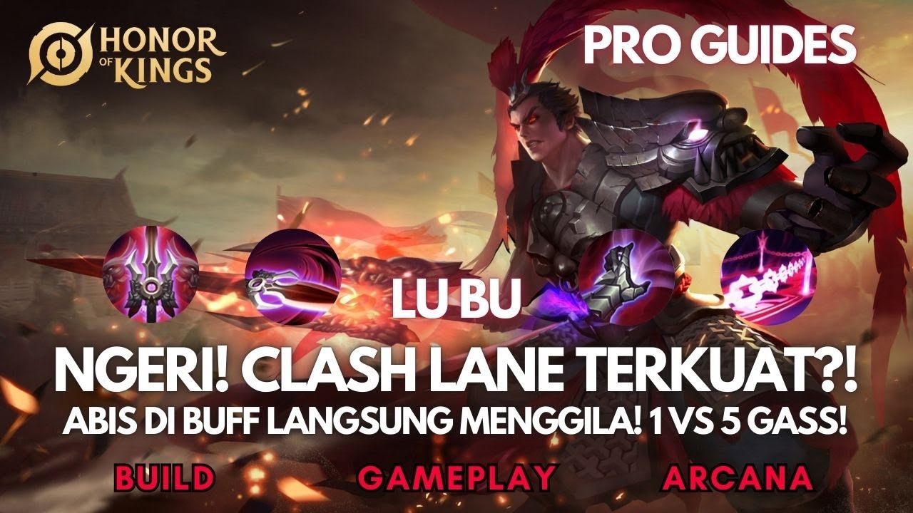 LU BU! GANAS BANGET ABIS DI BUFF! 1 VS 5? SIAPA TAKUT! HAJAR SEMUAAAAAA! | Honor of Kings Indonesia