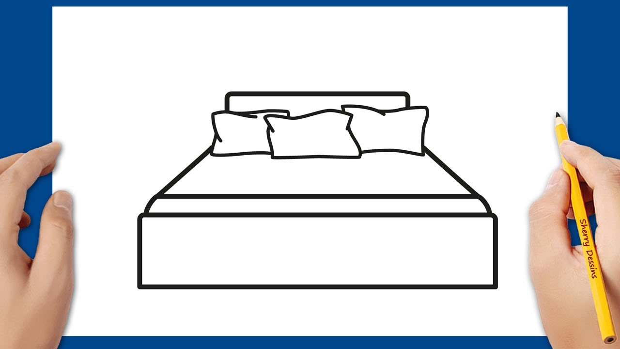 Comment dessiner un lit étape par étape