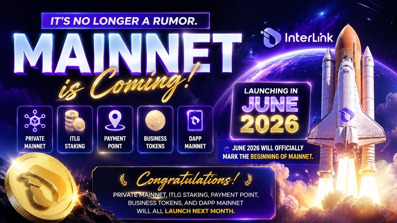 InterLink Mainnet Launch Confirmed 🚀 ITLG Staking, dApp & Payment Point Coming June 2026🔥#interlink