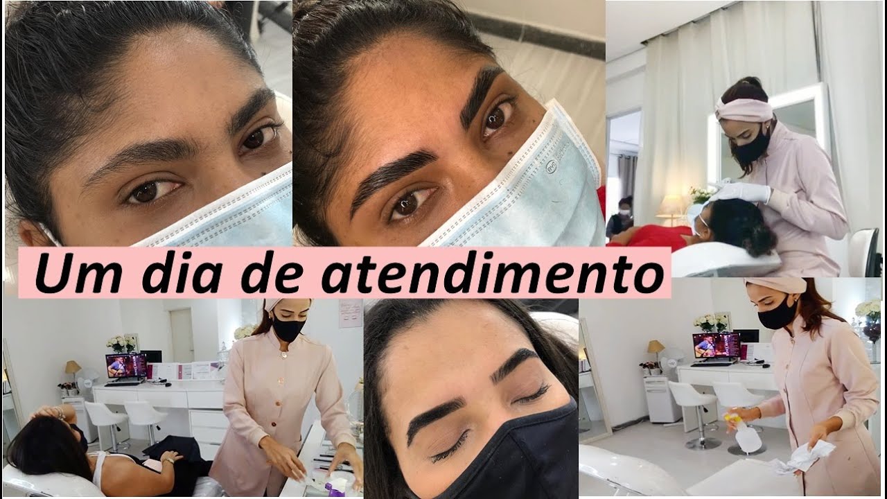Um dia de atendimento de uma Designer de sobrancelhas e maquiadora