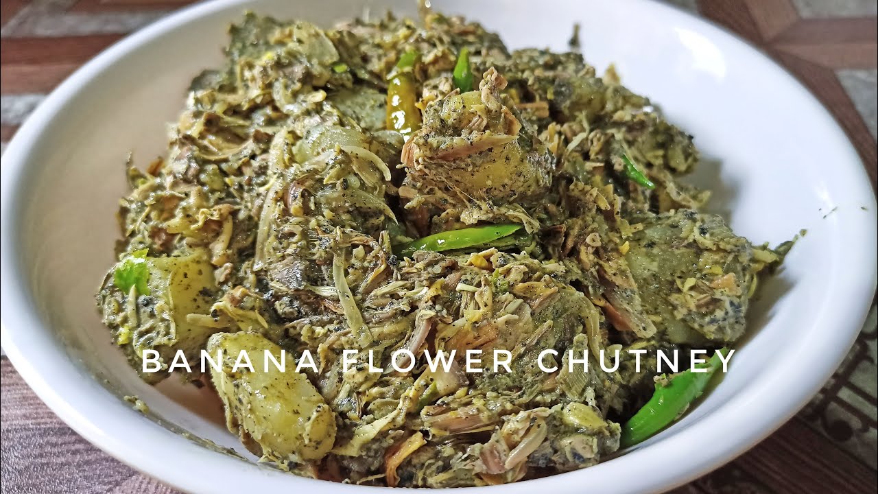 Banana Flower Chutney recipe | Kolbunga Chutney | Banana Blossom Chutney