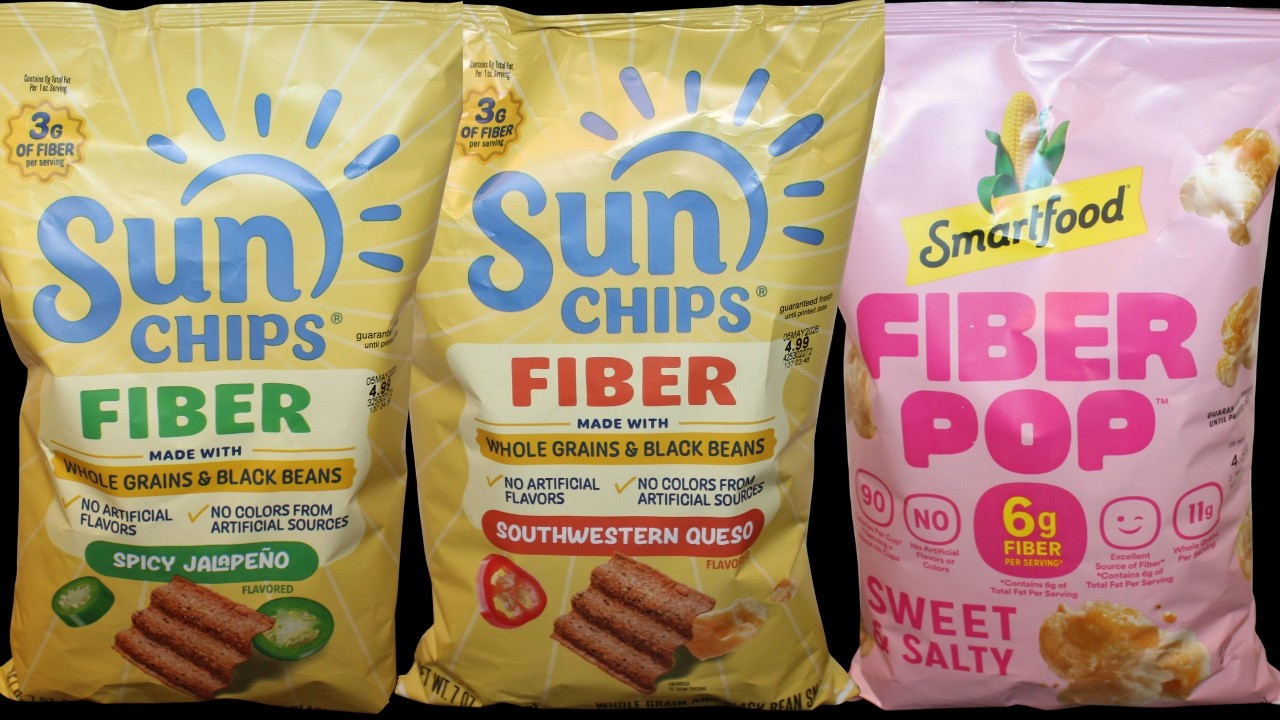 Sun Chips Fiber: Spicy Jalapeño & Southwestern Queso, Smartfood Fiber Pop Sweet & Salty Review