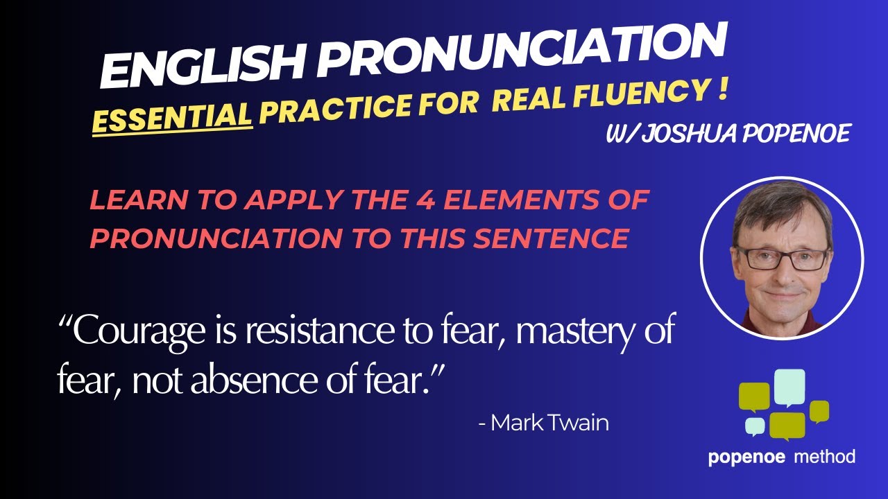 Joshua Popenoe's English Pronunciation Class from 1/31/26. Apply the 4 Elements to this sentence!
