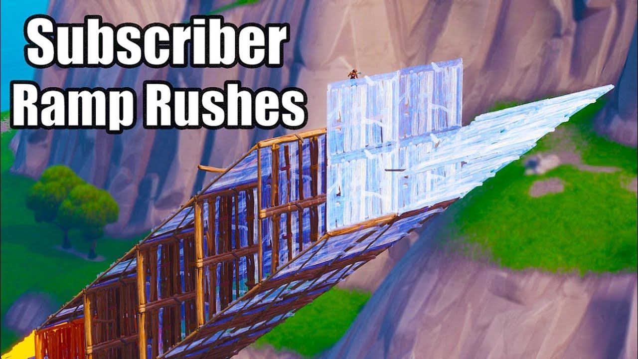 Attempting Insane Subscriber Ramp Rushes v2 - Fortnite Battle Royale