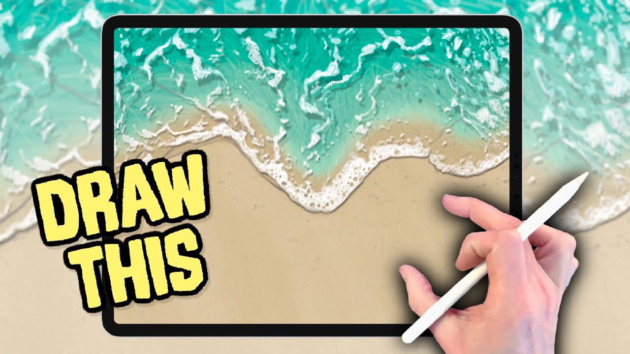 УРОКИ РИСОВАНИЯ НА iPad — рисуем пляжную волну в Procreate
