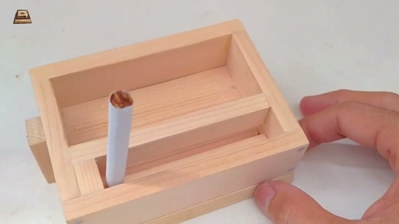 Easy tricks make a cigarette dispenser skala _ minicraft #carpenter #woodworking #satisfying