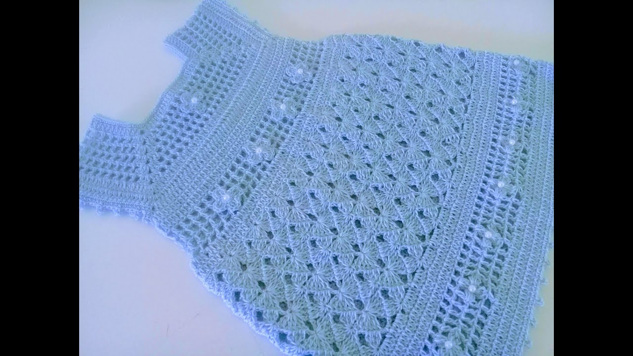 VESTIDO MARIPOSA A CROCHET -PASO A PASO - GANCHILLO 3 - 6 MESES