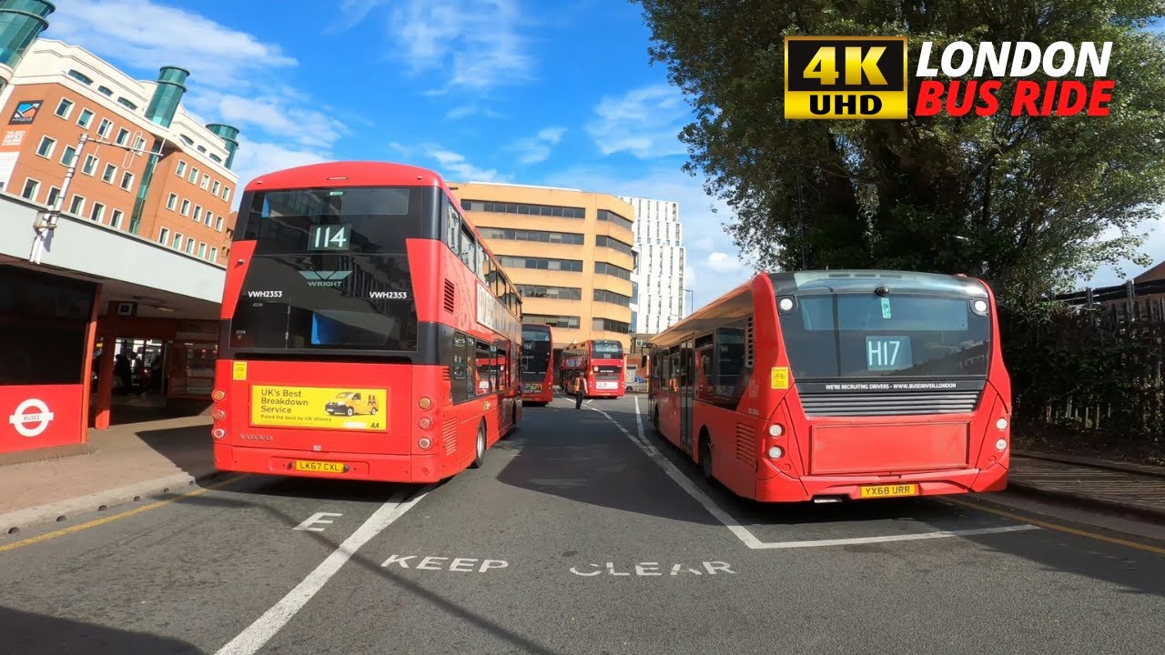 Route H17 - 4k Ride From Harrow-on-the-Hill To Wembley | London Bus Route H17 | Single-Decker Bus