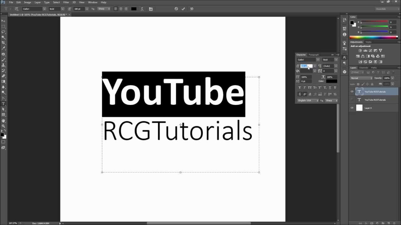 Photoshop Tutorial: Working With Type (Leading, Kerning, Tracking, etc)  -HD-