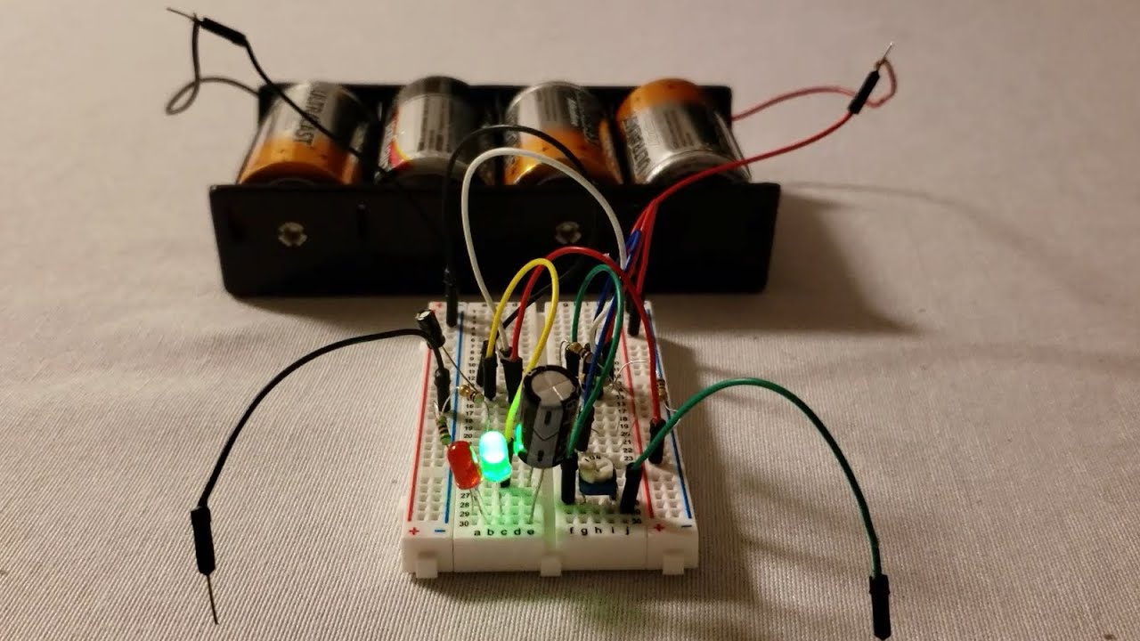 LED Blinking Circuit Using 555 Timer