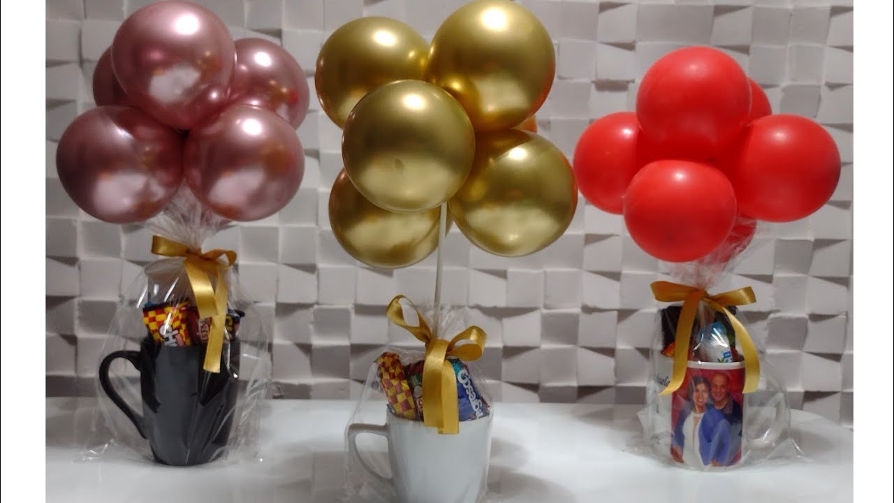 Caneca Surpresa com Balões - Ótima Opção para Presentear e Vender
