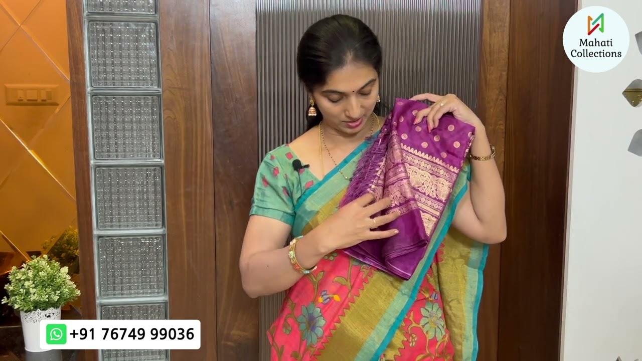 Semi Dola Silk Foil Print Sarees | Half Saree Style |   Silk Saree Collection | @MahatiCollections