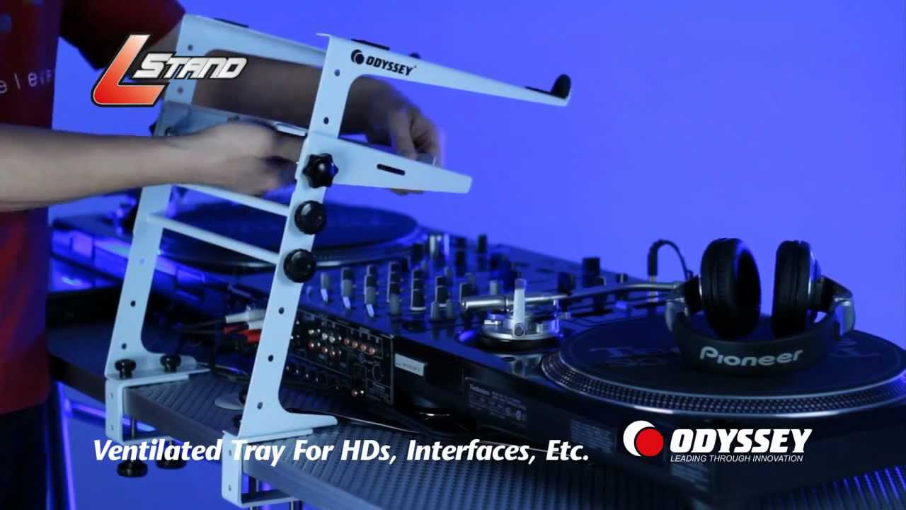 DJ Laptop Stand by Odyssey: White LSTAND & LSTANDTRAY accessory (also availale in 10 other colors)