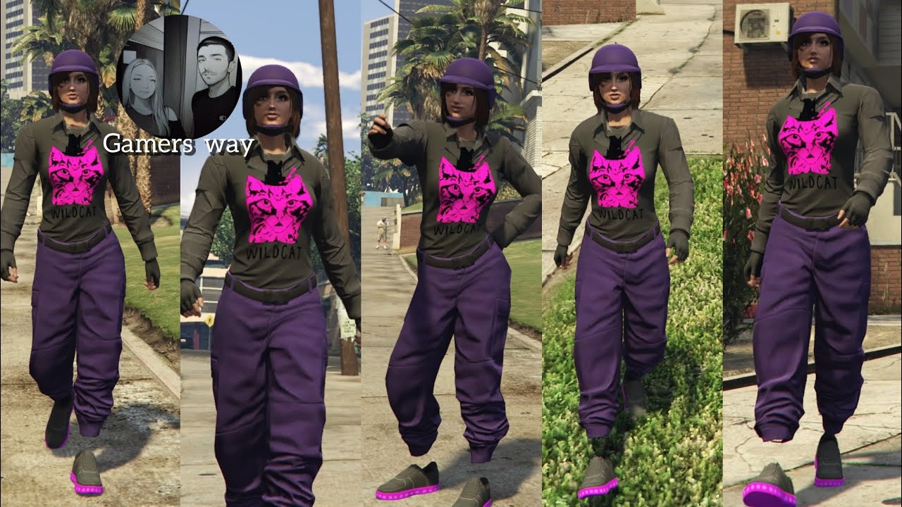 Глитч на мод костюм без удаление, gta 5 online tutorial фиолетовые джоггеры