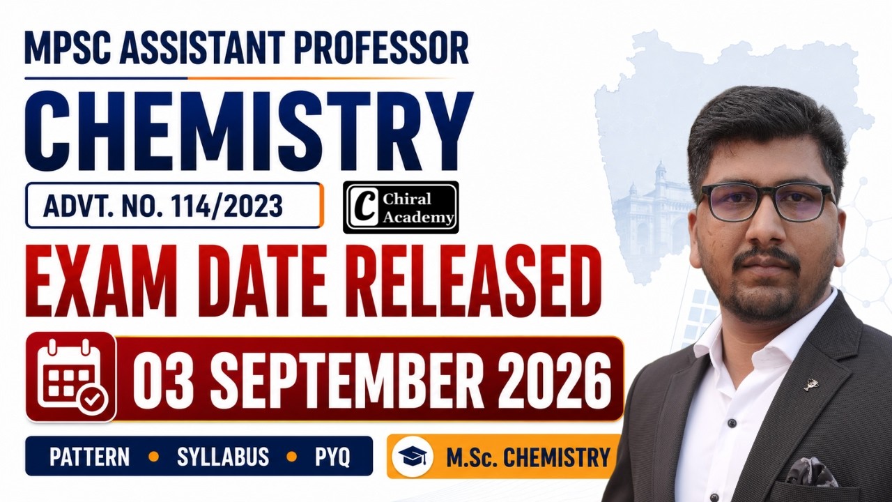 MPSC Assistant Professor Chemistry Exam Date 2026 Out | Advt. 114/2023 | Syllabus & PYQ