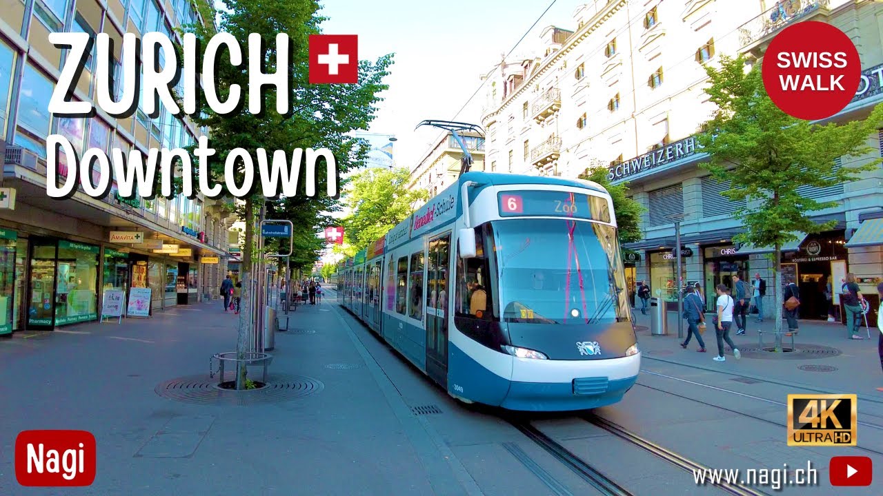 🇨🇭 SWITZERLAND 4K | Zurich City Downtown Bahnhofstrasse Walk Tour at Zurich Train Station | #nagiCH