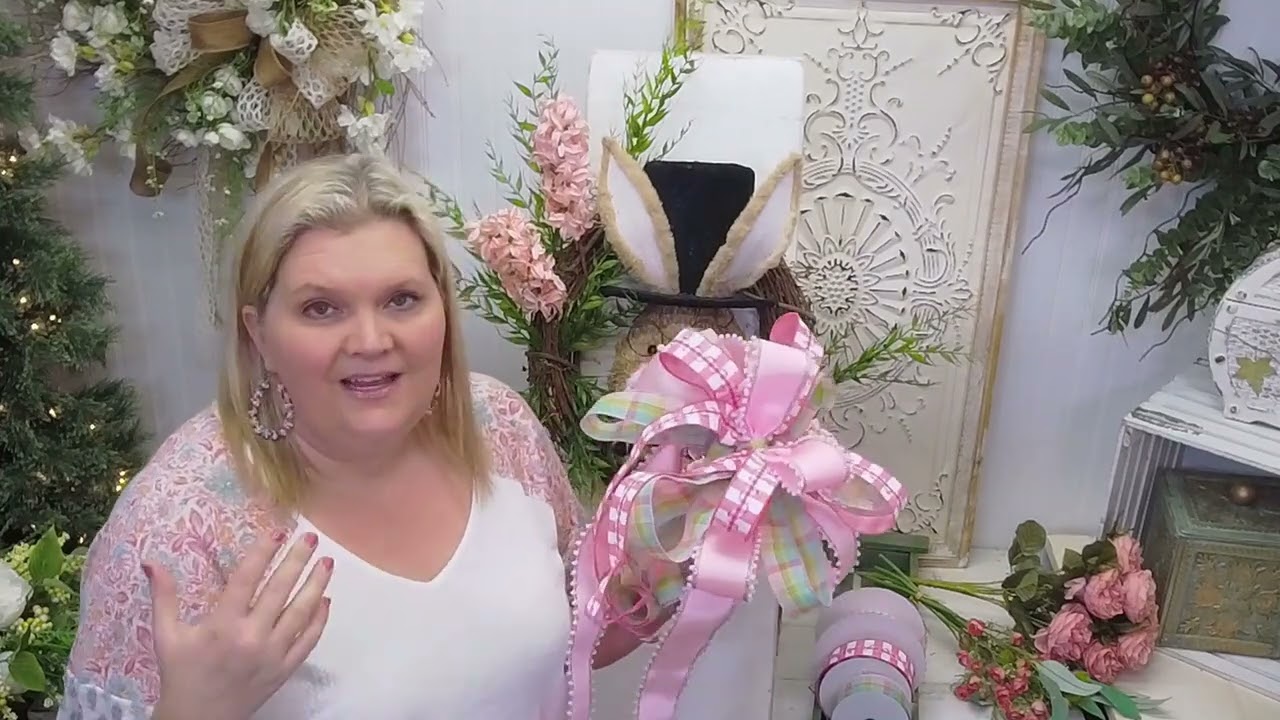 DIY Easter Bunny Floral Wreath Kit Tutorial – Create Adorable Spring Door Decorv