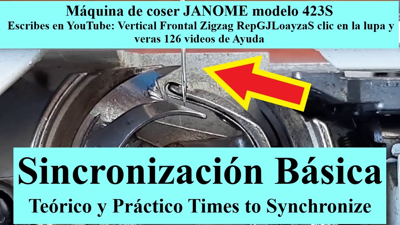 423S Sincronizar Los Tiempos Máquina de Coser JANOME mod. 423S Vertical Frontal