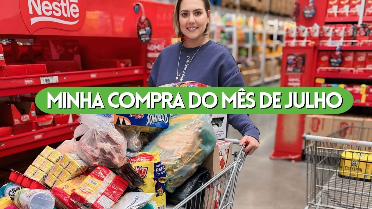 COMPRAS DO MÊS DE JULHO: PREÇOS ATUAIS DOS PRODUTOS NO MERCADO E VALOR TOTAL DA MINHA COMPRA