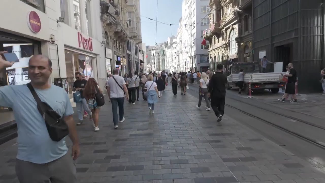 Istiklal Caddesi of Istanbul  Turkey 4K HD