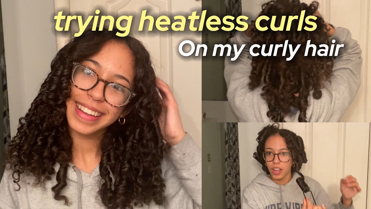 Trying Heatless Curls on Curly Hair | *unexpected results*