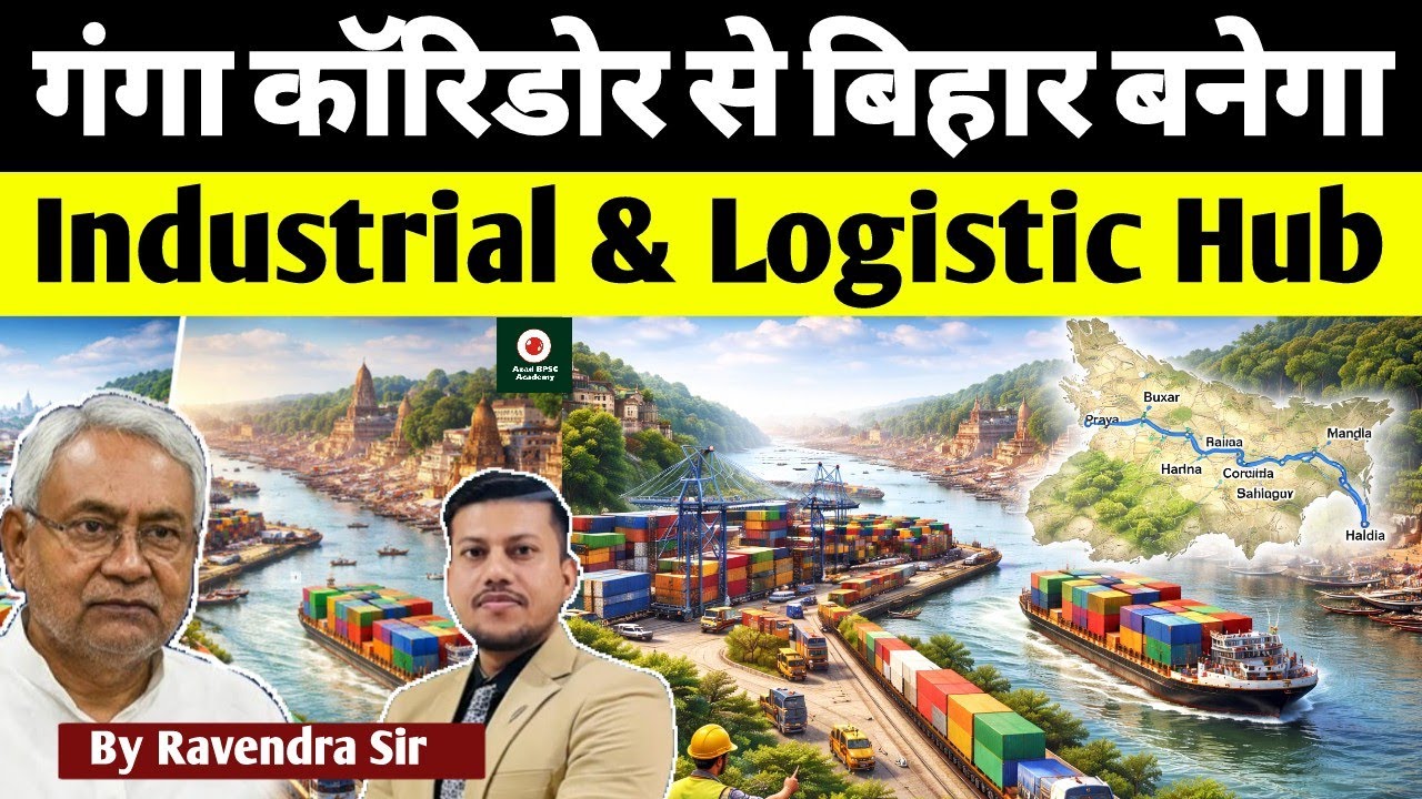 Ganga Corridor से बनेगा नया Industrial Bihar | Patna बनेगा Logistic Capital | नेशनल वॉटर वे-1Explain