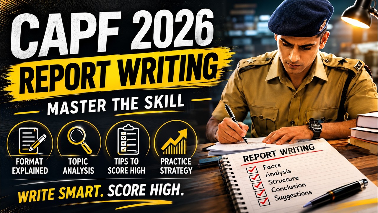 How to Write a Powerful Report| UPSC CAPF Paper-2 Strategy #capf2026 #paper2 #capfac