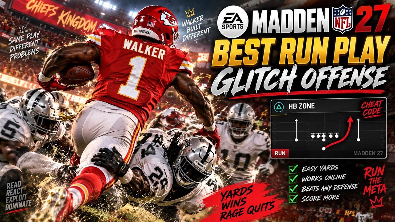 MADDEN 27 BEST RUN PLAY GLITCH OFFENSE 🔥 WALKER IS UNSTOPPABLE!