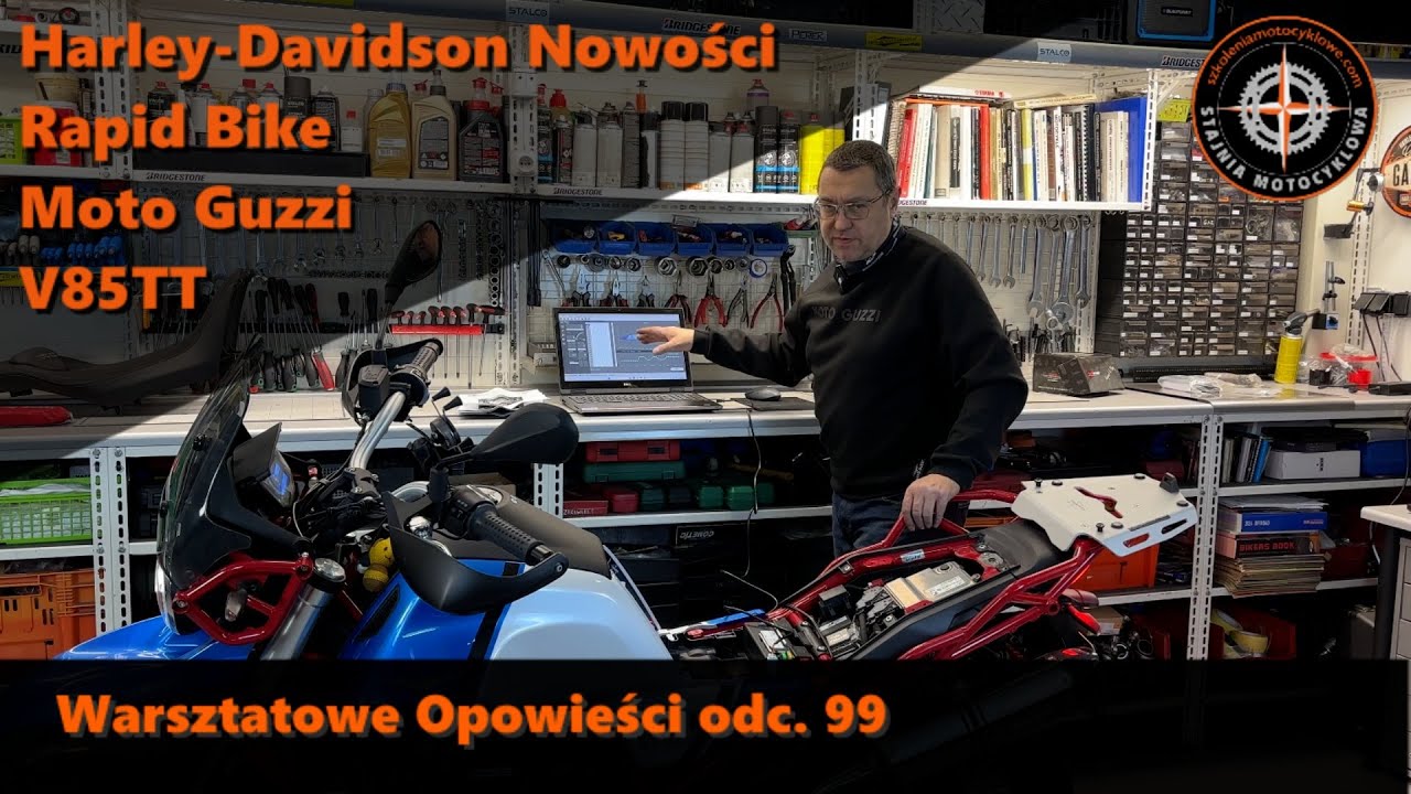 Nowości Harley-Davidson. Moto Guzzi V85 TT montujemy Rapid Bike. Konkurs Stalco.