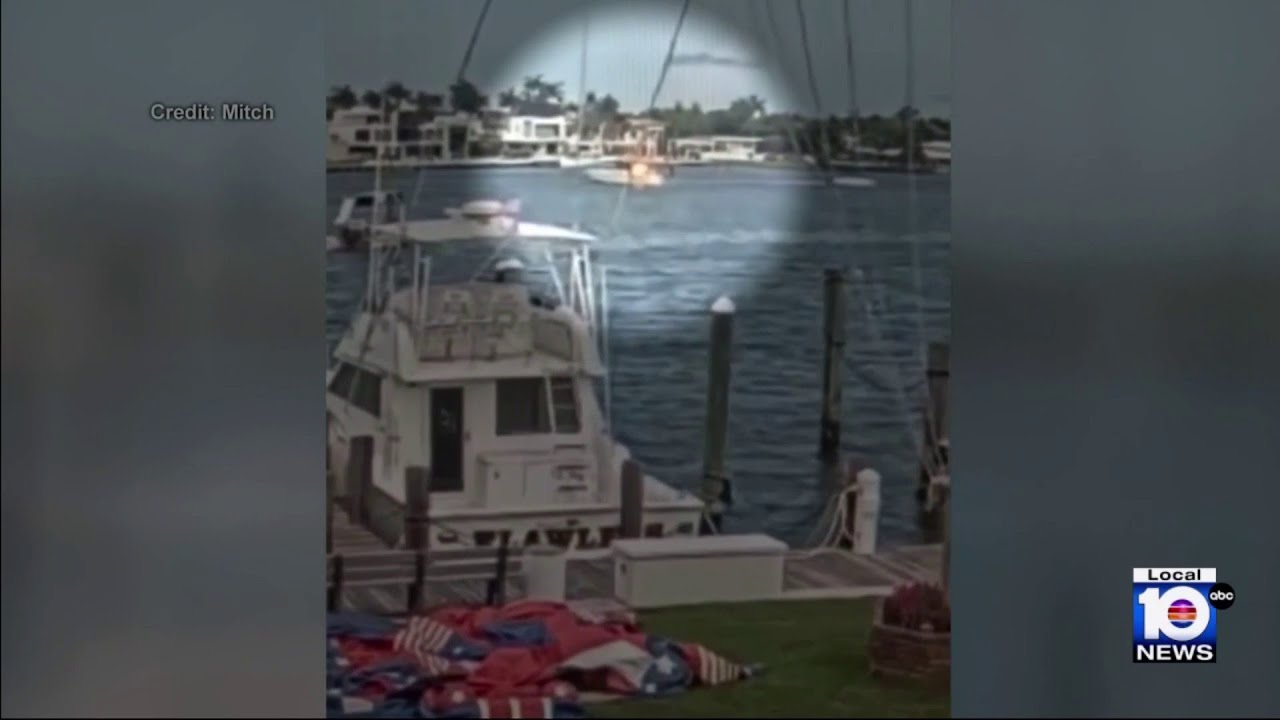Surveillance video captures boat explosion in Fort Lauderdale