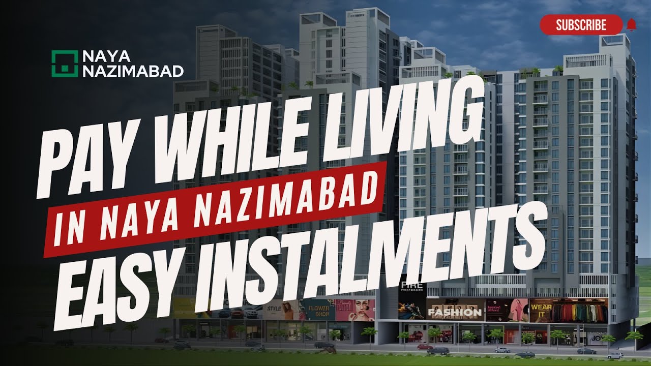 Own an apartment in Naya Nazimabad with ONLY 1% down! Move in first, pay later plan!