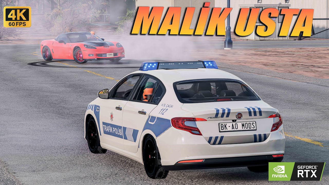 Malik Usta Bərk Tirkaya Getdi Corvet İlə Drift Edərkən Yaxalandı  | BeamNG.Driver | Maşın Oyunları