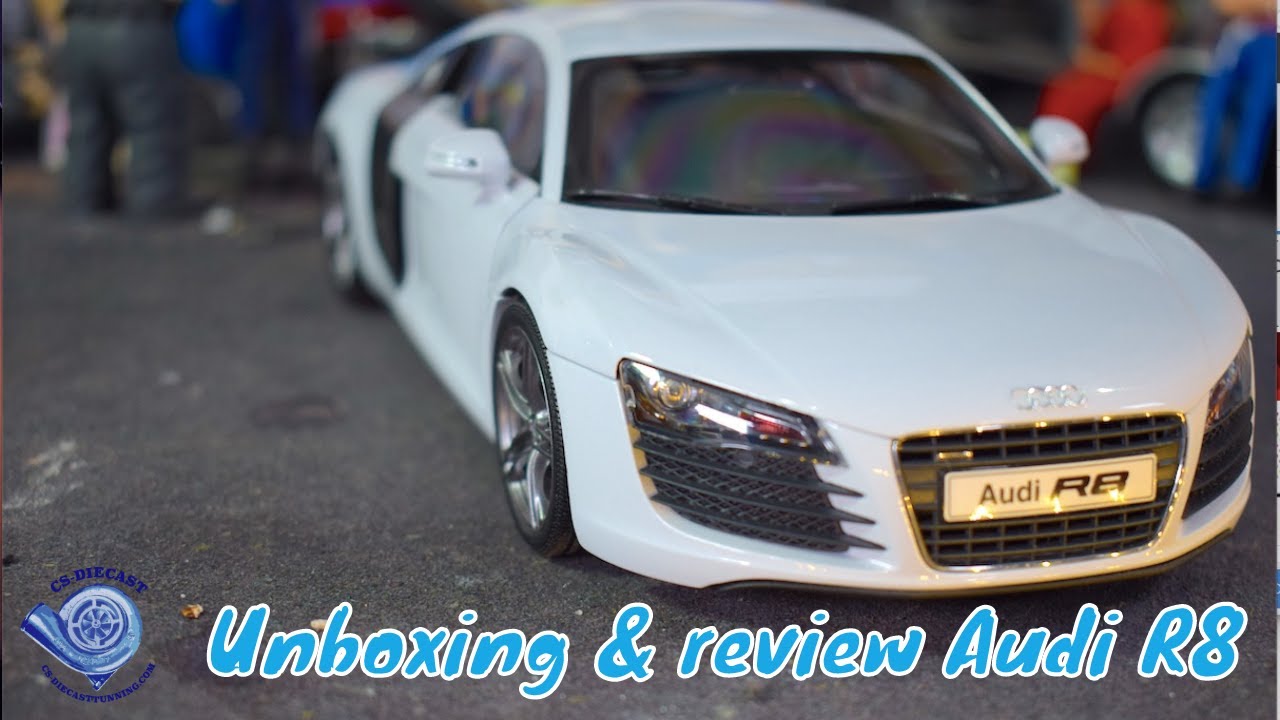 Unboxing and review Kyosho Audi R8  1:18 diecast model