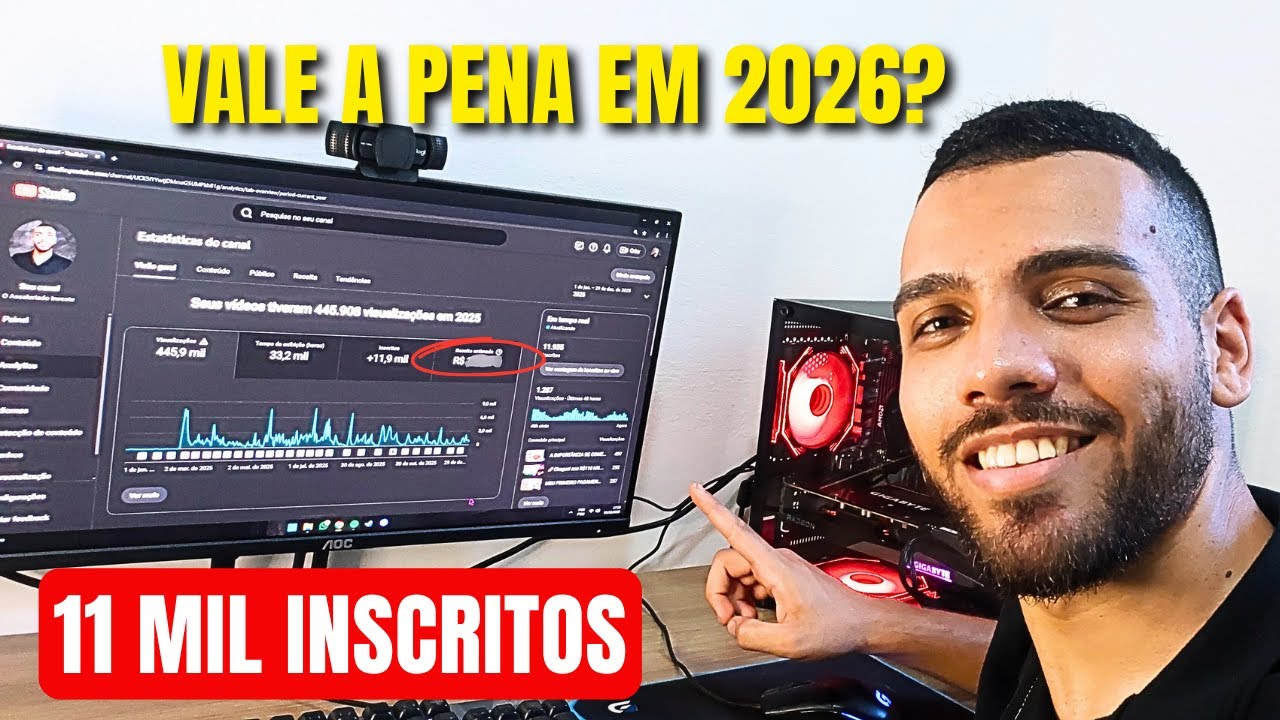 QUANTO GANHEI do YouTube EM UM ANO? Canal com 11 mil inscritos (mostrei mês a mês)