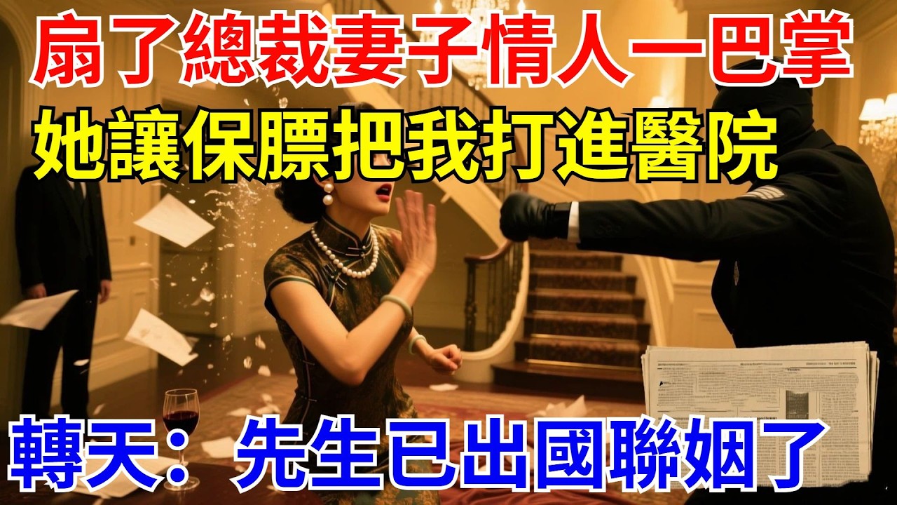 扇了總裁妻子情人壹巴掌，她讓保膘把我打進醫院，轉天：“先生已經出國聯姻了”【風港故事】#男頻小說#都市#故事#小說#爽文#職場