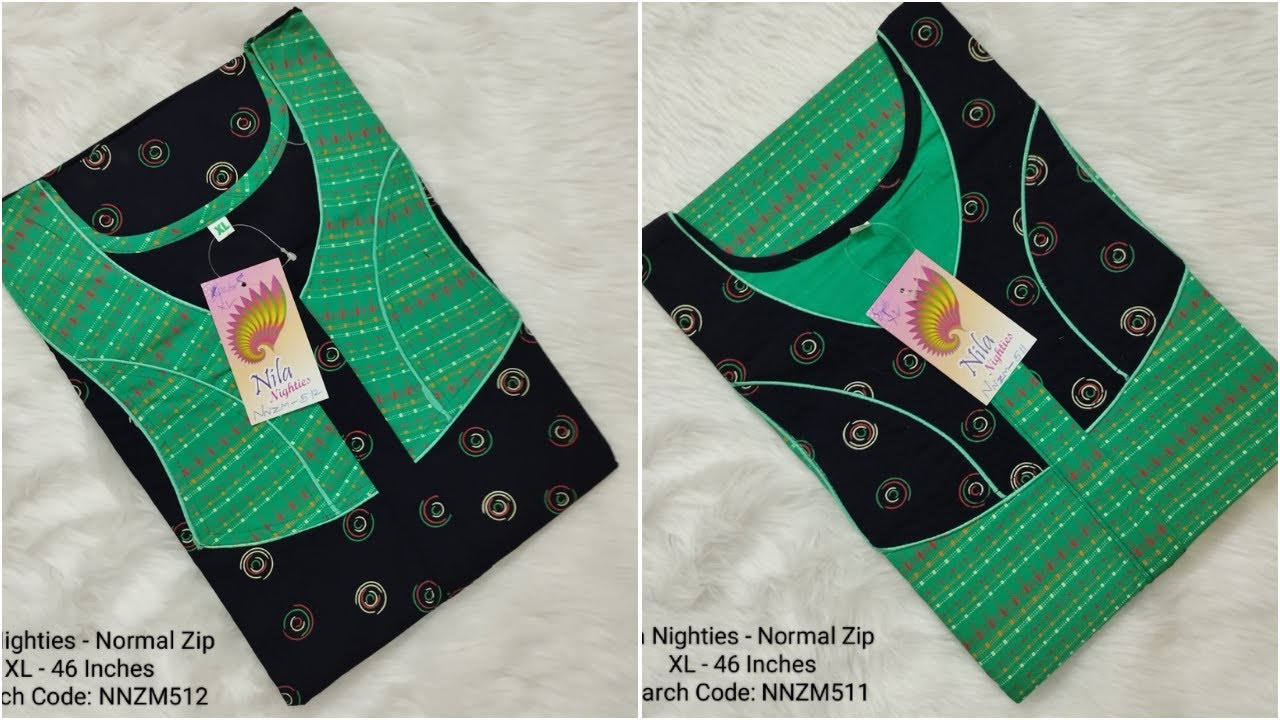 Daily Wear Nighties 100% Pure Cotton 68 | Nighty | R Fashion Colors