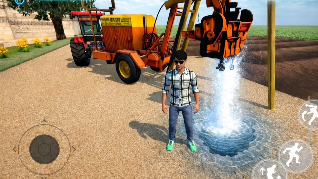Aaj humne farming game mein borewell machine se zameen ke andar se paani nikaala 💦😱 