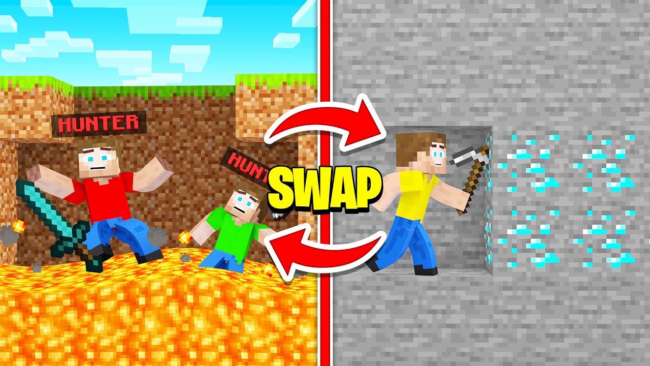 ОХОТНИКИ МЕНЯЮТСЯ МЕСТАМИ СО СПИДРАННЕРОМ! (Minecraft)